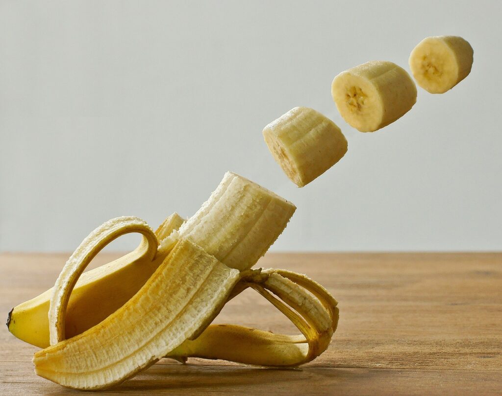 militair dieet gesneden banaan.