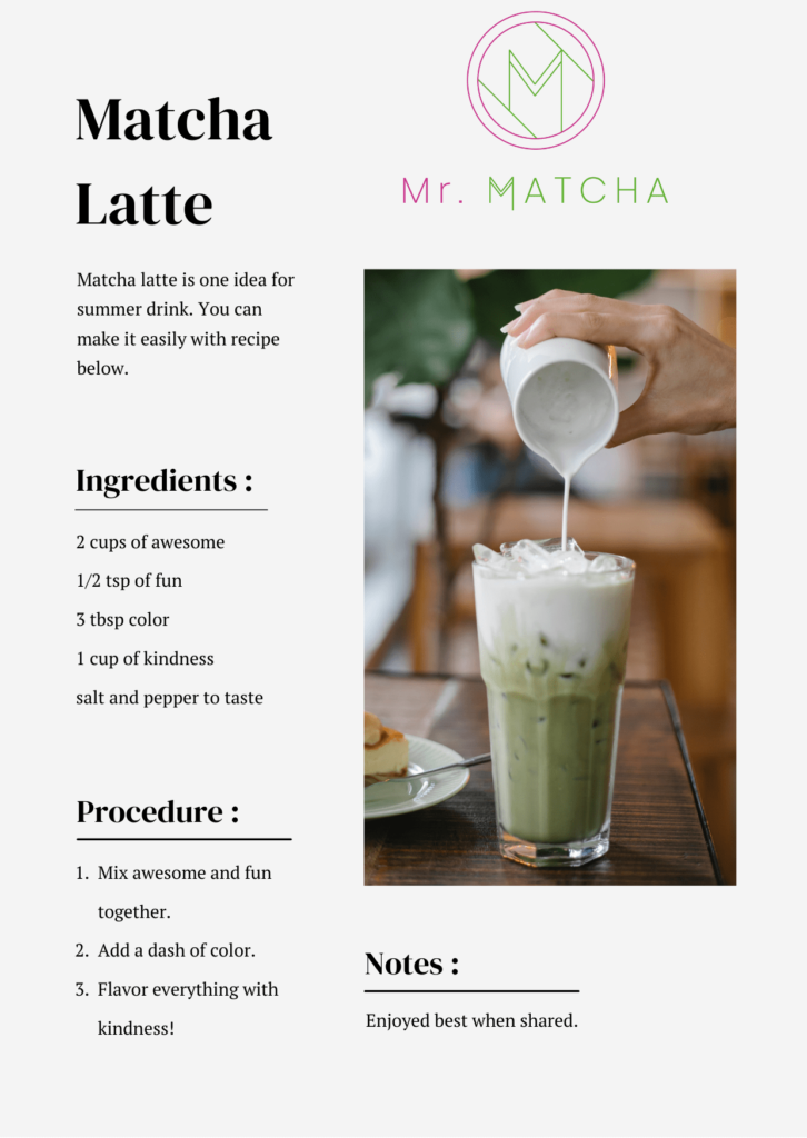 Find your new Matcha Lattes on this page.