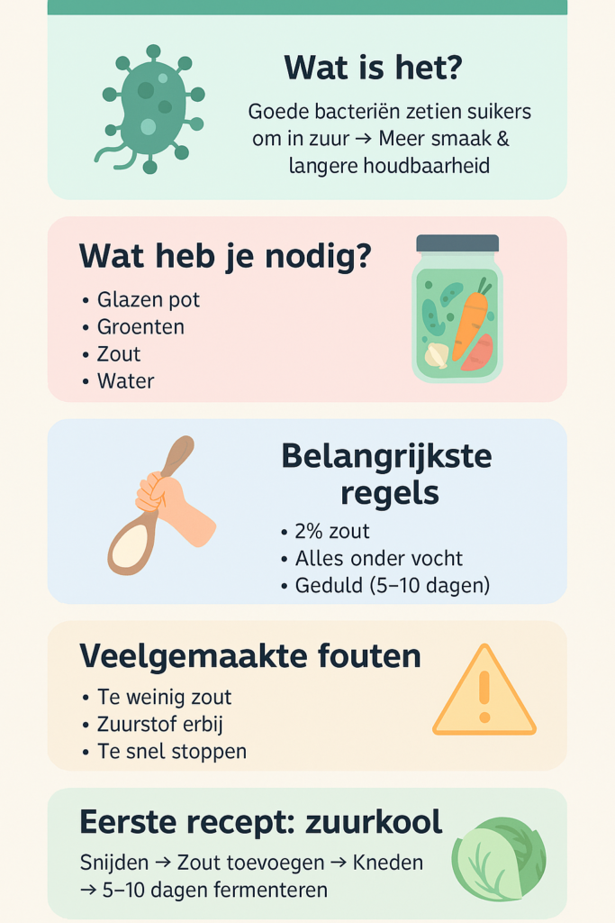 infographic van fermenteren voor beginners